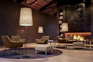 GRACE - Fabric and metal floor lamp by Quadrifoglio Group - view 3